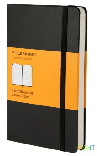 Блокнот Moleskine CLASSIC MM710 Pocket 90x140мм 192стр. линейка твердая обложка черный