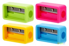 Точилка для карандашей ручная Deli EH556 1 отверстие пластик ассорти