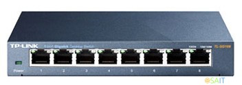 Коммутатор TP-Link TL-SG108 (L2) 8x1Гбит/с неуправляемый
