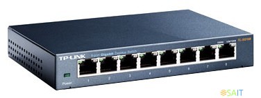 Коммутатор TP-Link TL-SG108 (L2) 8x1Гбит/с неуправляемый