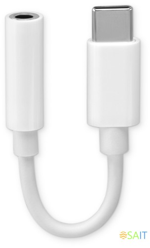 Переходник Buro BHP TPC-JCK Jack 3.5 (f)-USB Type-C (m) белый