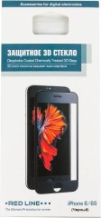 Защитное стекло для экрана Redline черный для Apple iPhone 6/6S 3D 1шт. (УТ000008166)
