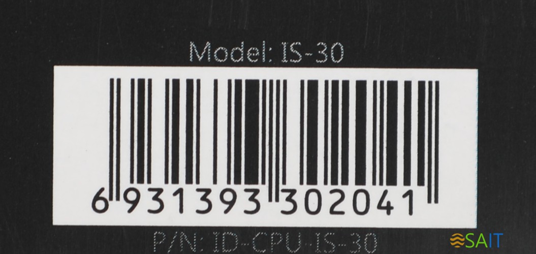 Устройство охлаждения(кулер) ID-Cooling IS-30 Soc-AM4/1151/1200/1700 черный 4-pin 17-36dB Al+Cu 100W 297gr Ret