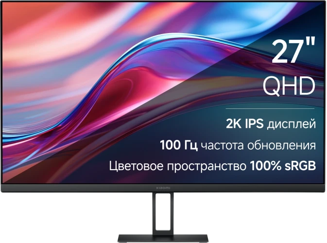 Монитор Xiaomi 27" 2K Monitor A27Qi черный IPS LED 16:9 HDMI матовая 1000:1 250cd 178гр/178гр 2560x1440 100Hz DP 2K 4.2кг