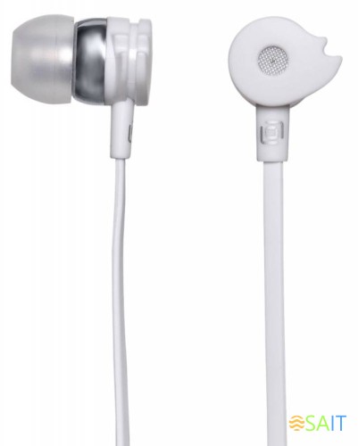 Наушники внутриканальные Оклик HP-S-210 1.2м белый проводные в ушной раковине (D1-1W)