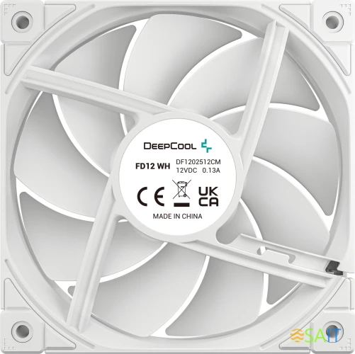 Вентилятор для корпуса Deepcool FD12 120х120x25 белый 4-pin 27.6дБ (R-FD12-WHNPN1-G) Ret