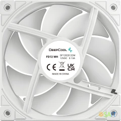 Вентилятор для корпуса Deepcool FD12 120х120x25 белый 4-pin 27.6дБ (R-FD12-WHNPN1-G) Ret