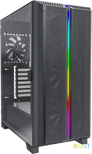 Корпус Montech Sky One Lite черный без БП ATX 5x120mm 5x140mm 2xUSB3.0 audio bott PSU