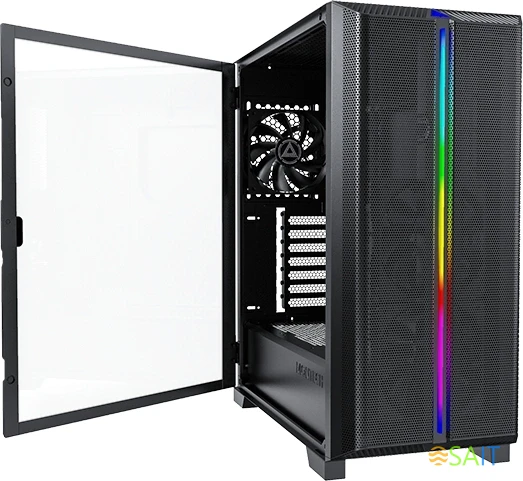 Корпус Montech Sky One Lite черный без БП ATX 5x120mm 5x140mm 2xUSB3.0 audio bott PSU