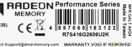 Память DDR4 2x8GB 2666MHz AMD R7S416G2606U2K Radeon R7 Performance Series RTL PC4-21300 CL16 DIMM 288-pin 1.2В Ret