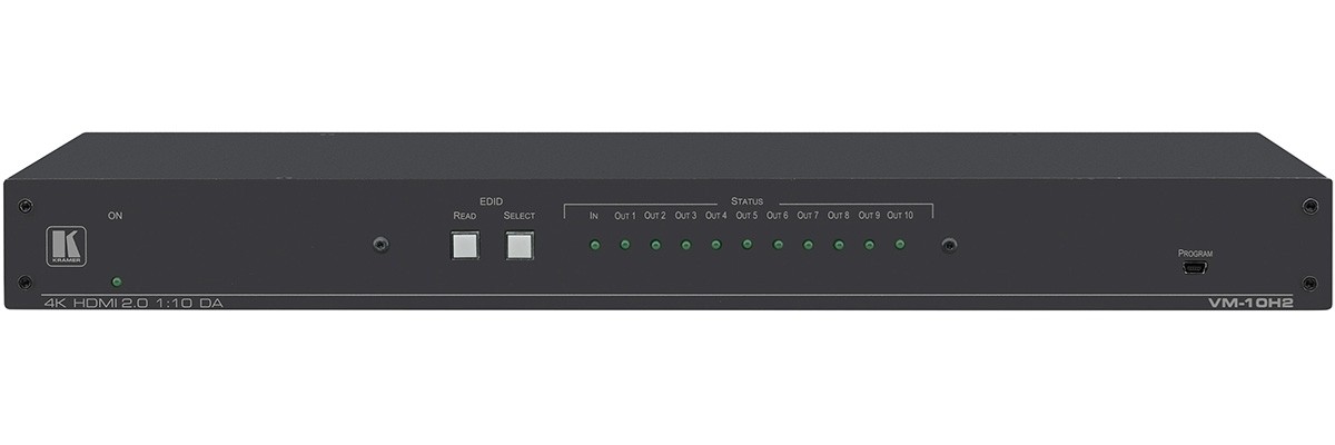 Усилитель-распределитель 1:10 HDMI; поддержка 4K60 4:4:4, HDMI 2.0 Kramer VM-10H2