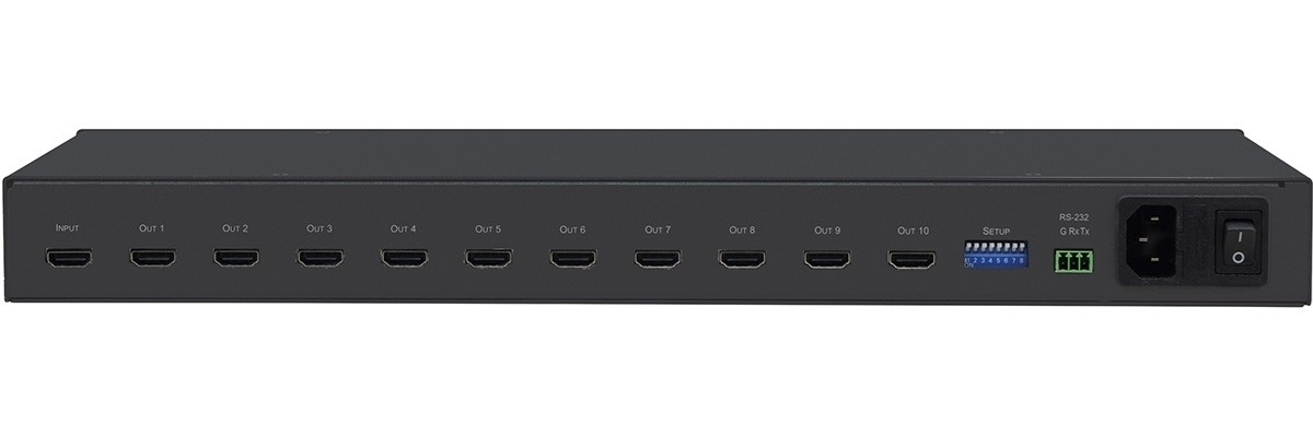 Усилитель-распределитель 1:10 HDMI; поддержка 4K60 4:4:4, HDMI 2.0 Kramer VM-10H2