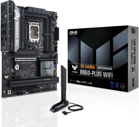 Материнская плата Asus TUF GAMING B860-PLUS WIFI Soc-1851 Intel B860 4xDDR5 ATX AC`97 8ch(7.1) 2.5Gg RAID+HDMI+DP