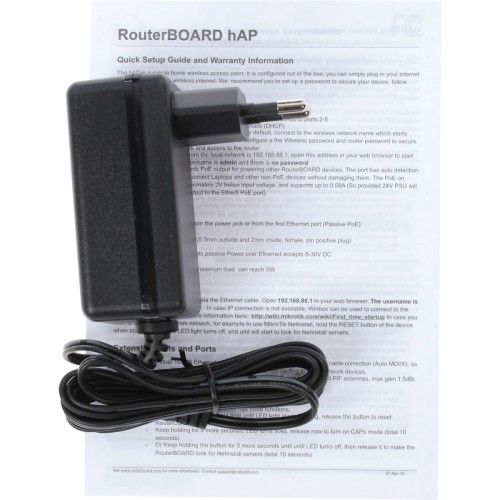 Маршрутизатор MikroTik hAP (RB951Ui-2nD)
