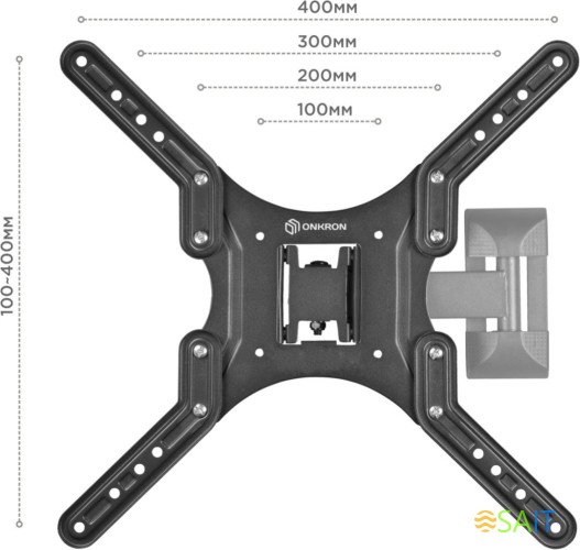 Кронштейн для телевизора Onkron M2 черный 26"-65" макс.35кг настенный поворот и наклон