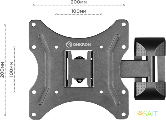 Кронштейн для телевизора Onkron M2 черный 26"-65" макс.35кг настенный поворот и наклон