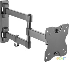 Кронштейн для телевизора Ultramounts UM894 черный 13"-27" макс.20кг настенный поворотно-выдвижной и наклонный