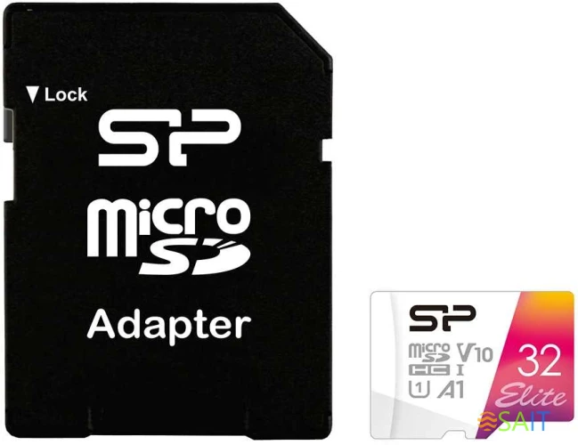 Флеш карта microSDHC 32GB Silicon Power SP032GBSTHBV1V20SP Elite + adapter