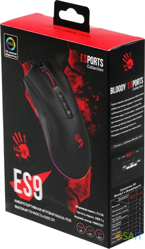 Мышь A4Tech Bloody ES9 черный оптическая 6200dpi USB 7but