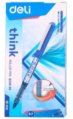 Ручка роллер Deli Think (EQ20530) синий d=0.7мм син. черн. стреловидный пиш. наконечник линия 0.55мм