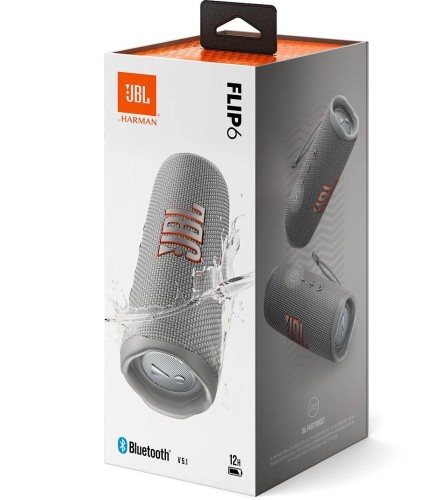 Колонка порт. JBL Flip 6 серый 30W 1.0 BT 10м 4800mAh (JBLFLIP6GREY)