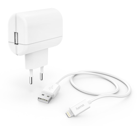 Сетевое зар./устр. Hama H-183265 2.4A USB для Apple белый (00183265)