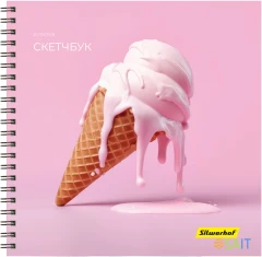 Скетчпад Silwerhof 20л. 190x190мм Нежность 4диз. гребень