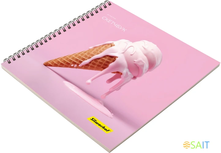 Скетчпад Silwerhof 20л. 190x190мм Нежность 4диз. гребень