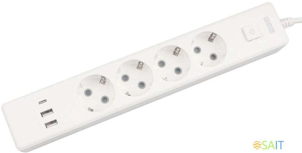 Сетевой удлинитель Powercube PC-6-2M 1.9м (4 розетки) белый (коробка)