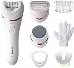Эпилятор Philips BRE730/10 скор.:2 насад.:5 белый