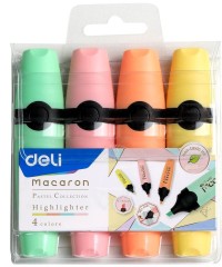 Набор текстовыделителей Deli EU356-MT Macaron скошенный пиш. наконечник 4цв.