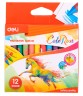 Восковые мелки Deli EC20800 Colorun 12цв. картон.кор./европод.