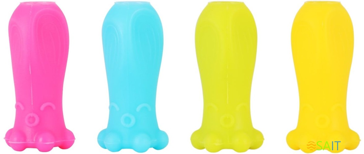 Колпачок-манжета для чернографитных карандашей Deli EU75101 U-touch силикон ассорти (упак.:4шт)