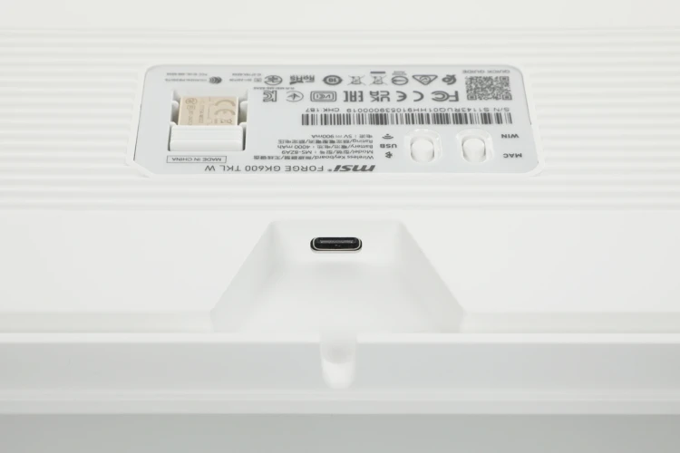 Клавиатура MSI Forge GK600 механическая белый/фиолетовый USB беспроводная BT/Radio Multimedia for gamer LED (S11-43RUQ01-HH9) кабель 1.8м