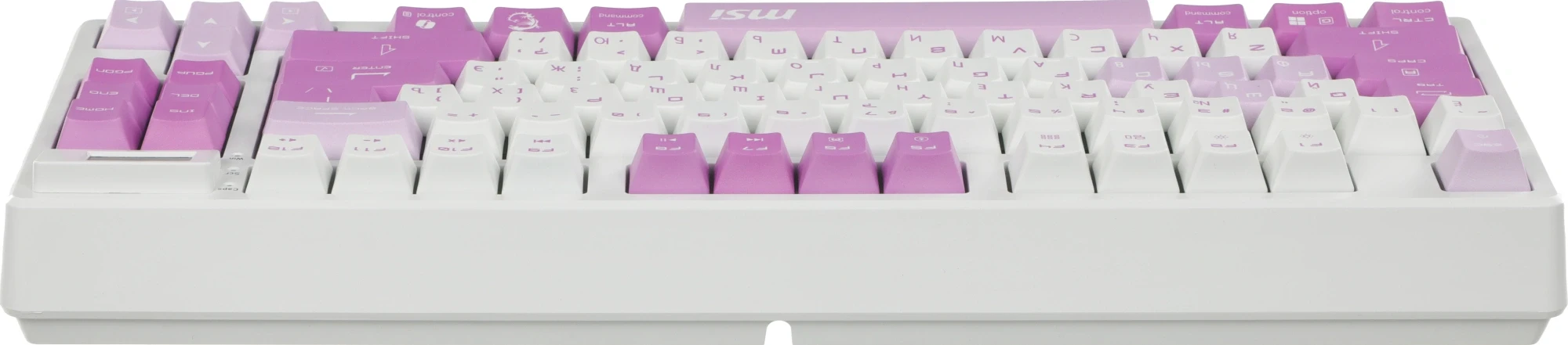 Клавиатура MSI Forge GK600 механическая белый/фиолетовый USB беспроводная BT/Radio Multimedia for gamer LED (S11-43RUQ01-HH9) кабель 1.8м