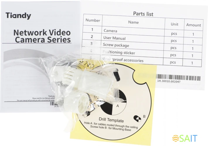 Камера видеонаблюдения IP Tiandy Lite TC-C32UN I8/A/E/Y/2.8-12/V4.2 2.8-12мм цв. корп.:белый (TC-C32UN I8/A/E/Y/V4.2)