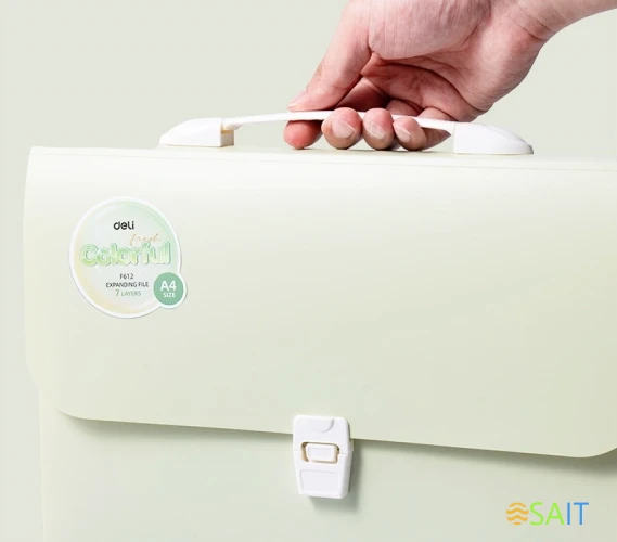 Папка-портфель Deli Colorful EF612 7 отдел. A4 полипропилен ассорти