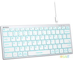 Клавиатура A4Tech Fstyler FX61 белый USB slim LED (FX61 WHITE)