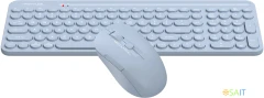 Клавиатура + мышь A4Tech Fstyler FG3300 Air2 клав:синий мышь:синий USB беспроводная slim Multimedia