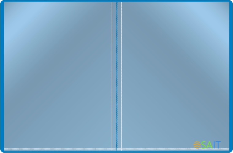 Папка с 10 прозр.вклад. Бюрократ -BPV10BLUE A4 пластик 0.6мм торц.карм с бум. встав синий