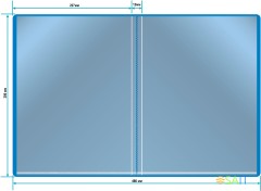 Папка с 10 прозр.вклад. Бюрократ -BPV10BLUE A4 пластик 0.6мм торц.карм с бум. встав синий