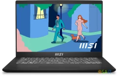 Ноутбук MSI Modern 14 C7M-250XRU Ryzen 5 7530U 16Gb SSD512Gb AMD Radeon 14" IPS FHD (1920x1080) Free DOS black WiFi BT Cam (9S7-14JK12-250)