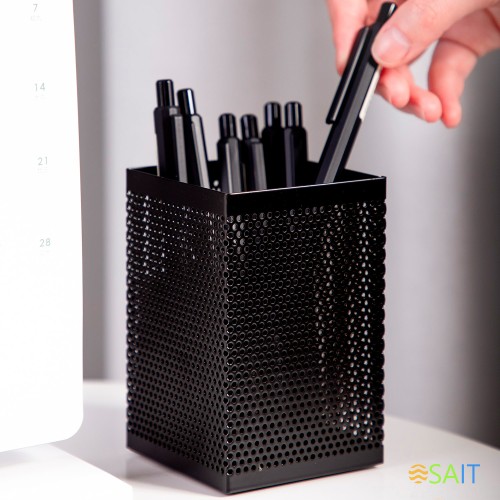 Подставка Deli E908 для письменных принадлежностей черный металл сетка