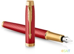 Ручка перьев. Parker IM Premium F318 (2143650) Red GT F сталь нержавеющая подар.кор.