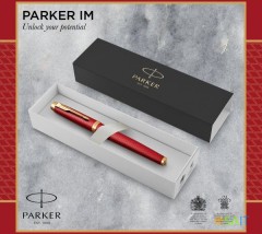 Ручка перьев. Parker IM Premium F318 (2143650) Red GT F сталь нержавеющая подар.кор.