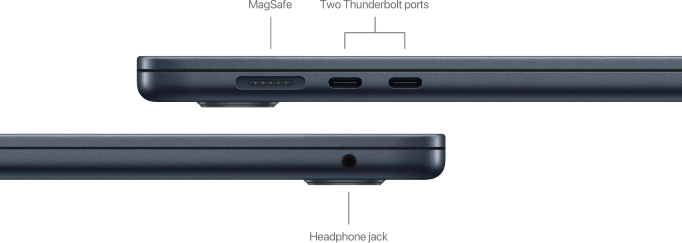 Ноутбук Apple MacBook Air A3114 M3 8 core 16Gb SSD512Gb/10 core GPU 15.3" Liquid Retina (2880x1864) Mac OS midnight WiFi BT Cam (MXD43LL/A)