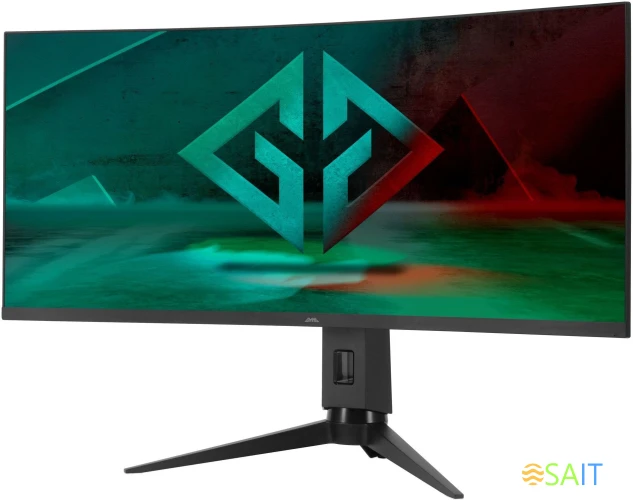 Монитор GMNG 34" Gaming GM-34C11W черный VA LED 2ms 21:9 HDMI M/M матовая HAS Piv 4000:1 300cd 178гр/178гр 3440x1440 165Hz G-Sync FreeSync DP 2K 8.57кг