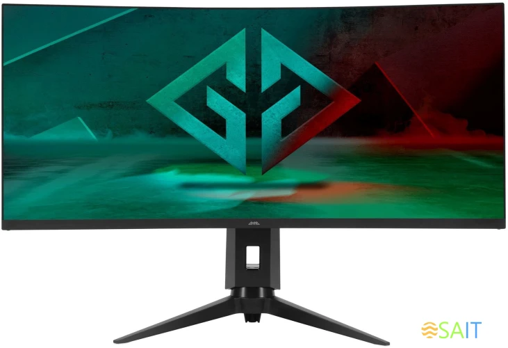 Монитор GMNG 34" Gaming GM-34C11W черный VA LED 2ms 21:9 HDMI M/M матовая HAS Piv 4000:1 300cd 178гр/178гр 3440x1440 165Hz G-Sync FreeSync DP 2K 8.57кг