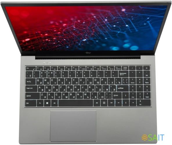 Ноутбук IRU Planio 15INPR N-series N100 16Gb SSD512Gb Intel UHD Graphics 15.6" IPS FHD (1920x1080) без ОС grey WiFi BT Cam 5000mAh (2081105)