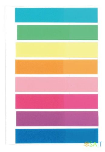 Закладки самокл. индексы пластиковые Stick`n 21401 8x45мм 8цв.в упак. 20лист европодвес